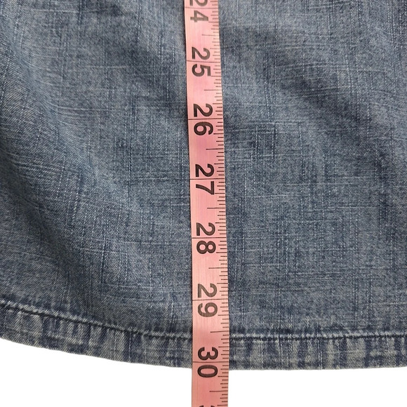 Ruff Hewn Large Blue 100% Cotton Lightweight Denim Pullover Tunic Top - Picture 10 of 10